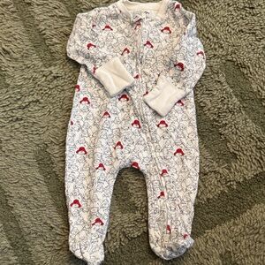 GAP White and Red Kids Footie One Piece